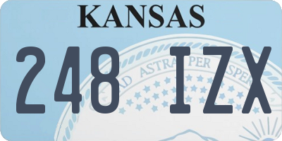 KS license plate 248IZX