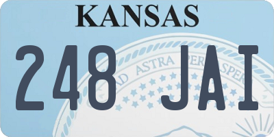 KS license plate 248JAI