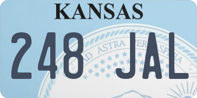 KS license plate 248JAL