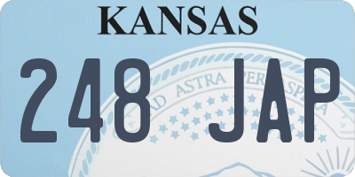 KS license plate 248JAP