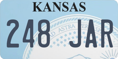 KS license plate 248JAR