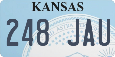 KS license plate 248JAU