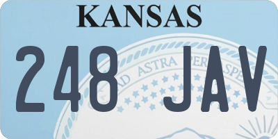 KS license plate 248JAV
