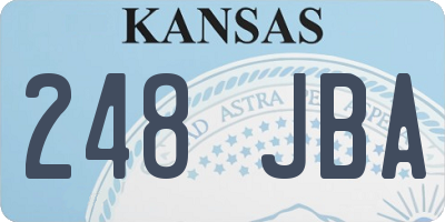 KS license plate 248JBA