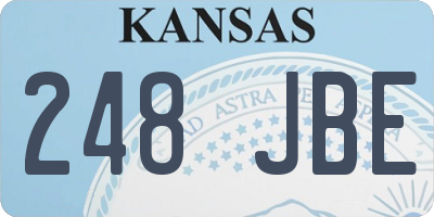 KS license plate 248JBE
