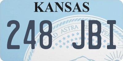 KS license plate 248JBI