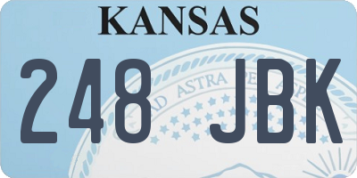 KS license plate 248JBK