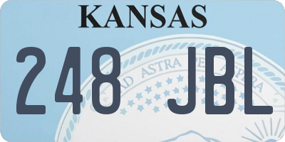 KS license plate 248JBL