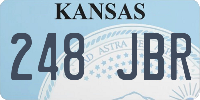 KS license plate 248JBR