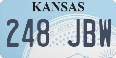 KS license plate 248JBW