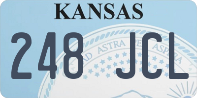 KS license plate 248JCL