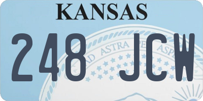 KS license plate 248JCW