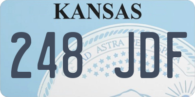 KS license plate 248JDF