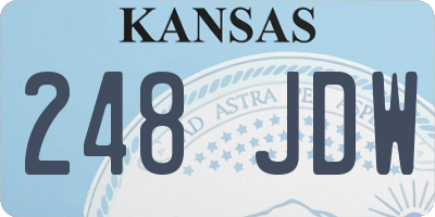 KS license plate 248JDW