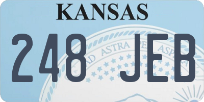 KS license plate 248JEB