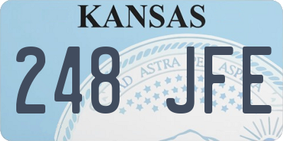 KS license plate 248JFE