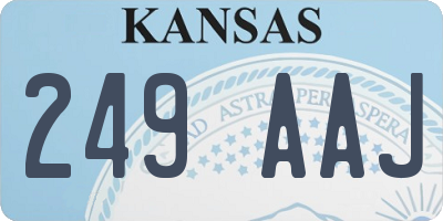 KS license plate 249AAJ