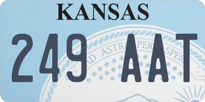 KS license plate 249AAT