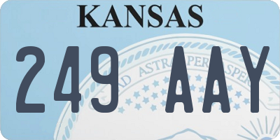 KS license plate 249AAY
