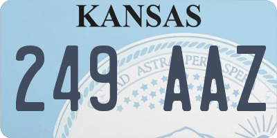 KS license plate 249AAZ