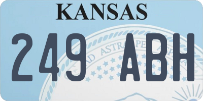 KS license plate 249ABH
