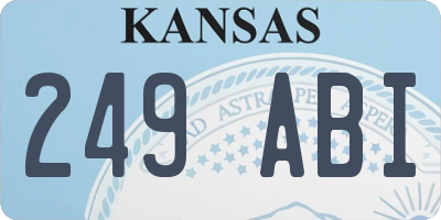 KS license plate 249ABI