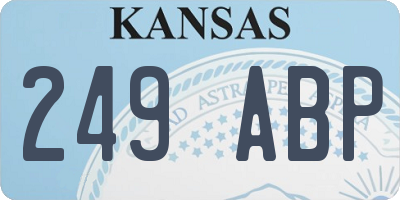 KS license plate 249ABP