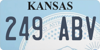 KS license plate 249ABV