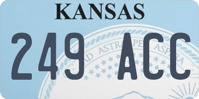 KS license plate 249ACC