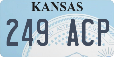 KS license plate 249ACP