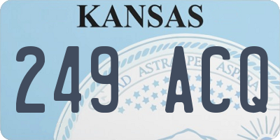 KS license plate 249ACQ