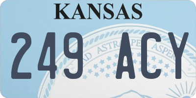 KS license plate 249ACY
