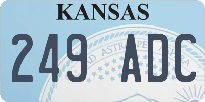 KS license plate 249ADC