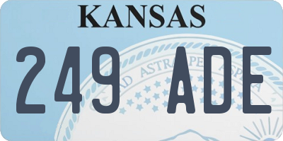 KS license plate 249ADE