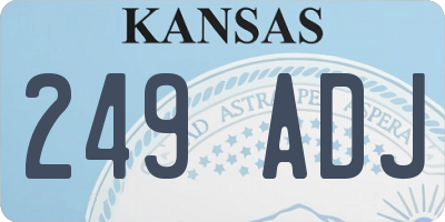 KS license plate 249ADJ