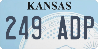KS license plate 249ADP