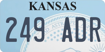 KS license plate 249ADR