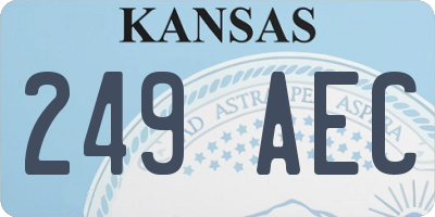 KS license plate 249AEC