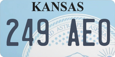 KS license plate 249AEO