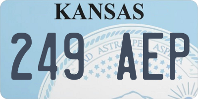 KS license plate 249AEP