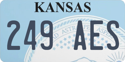 KS license plate 249AES