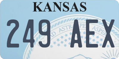 KS license plate 249AEX