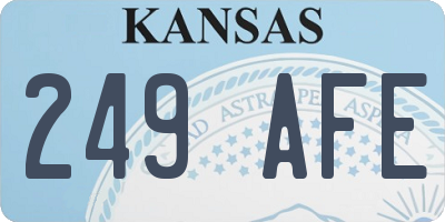 KS license plate 249AFE