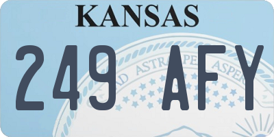 KS license plate 249AFY