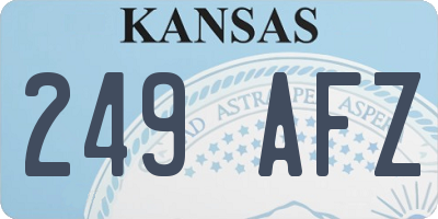 KS license plate 249AFZ