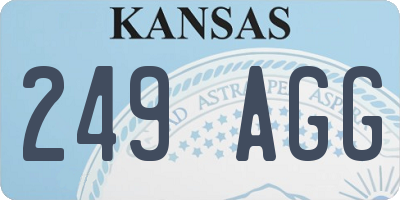 KS license plate 249AGG