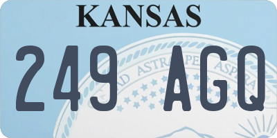 KS license plate 249AGQ