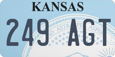 KS license plate 249AGT