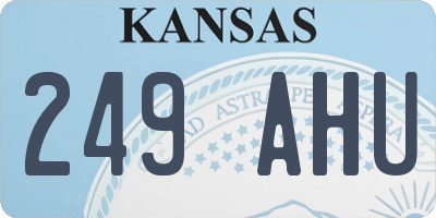 KS license plate 249AHU