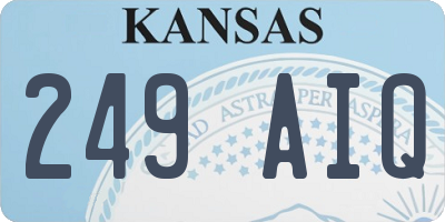 KS license plate 249AIQ